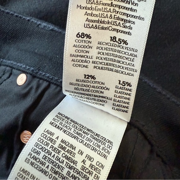 NWOT MOTHER Tomcat High Rise Ankle Straight Jeans Lasting Impression Black Denim - Picture 11 of 13